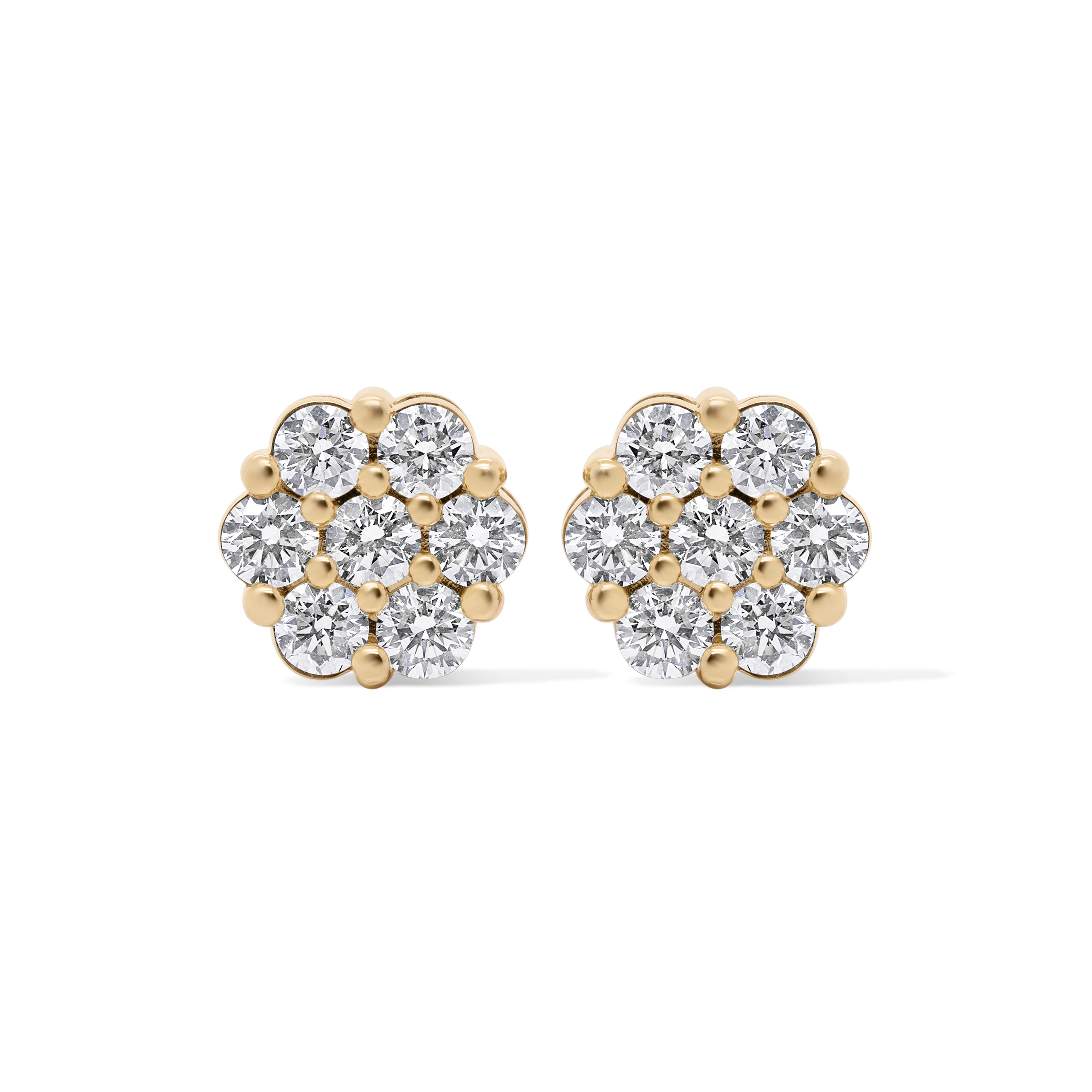 Diamond Earrings 1.90 ct. 10K Yellow Gold